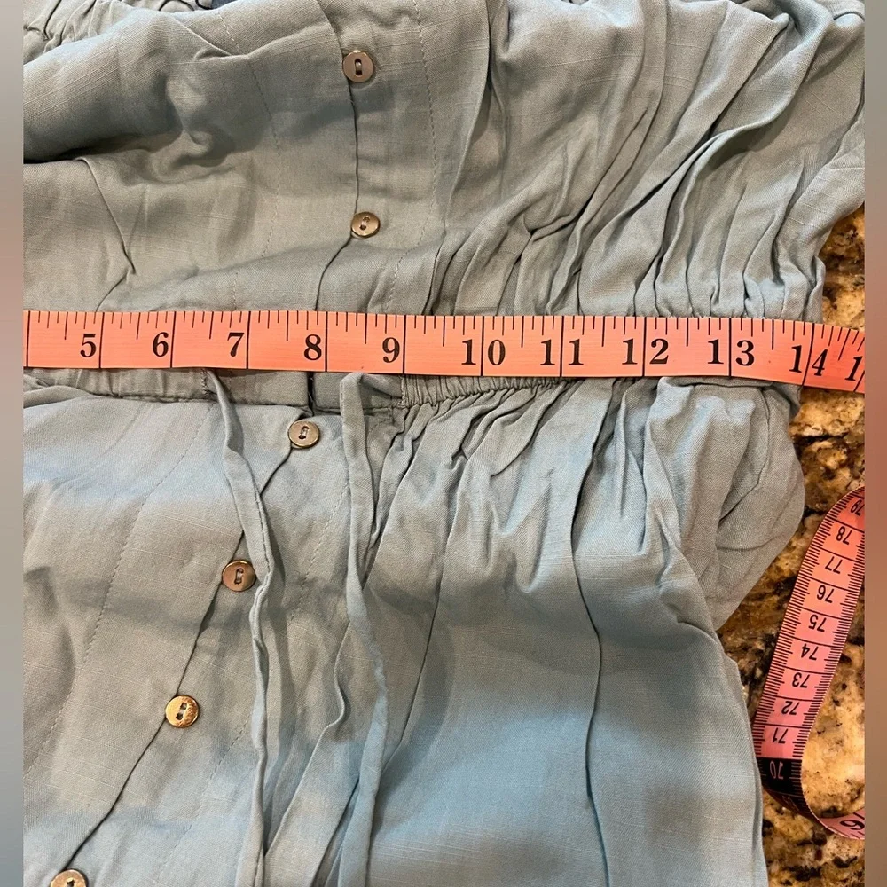 ANNABELLA  DRESS IN DUSTY BLUE SIZES S, M, L. M measurements are in the picture. - Picture 6 of 16